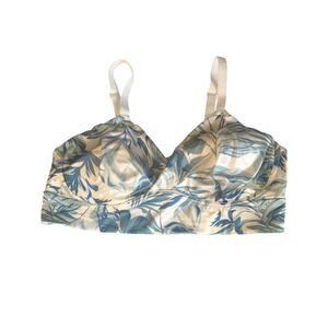 Adore me Tropical blue low impact Sports bra Crossover XL NEW